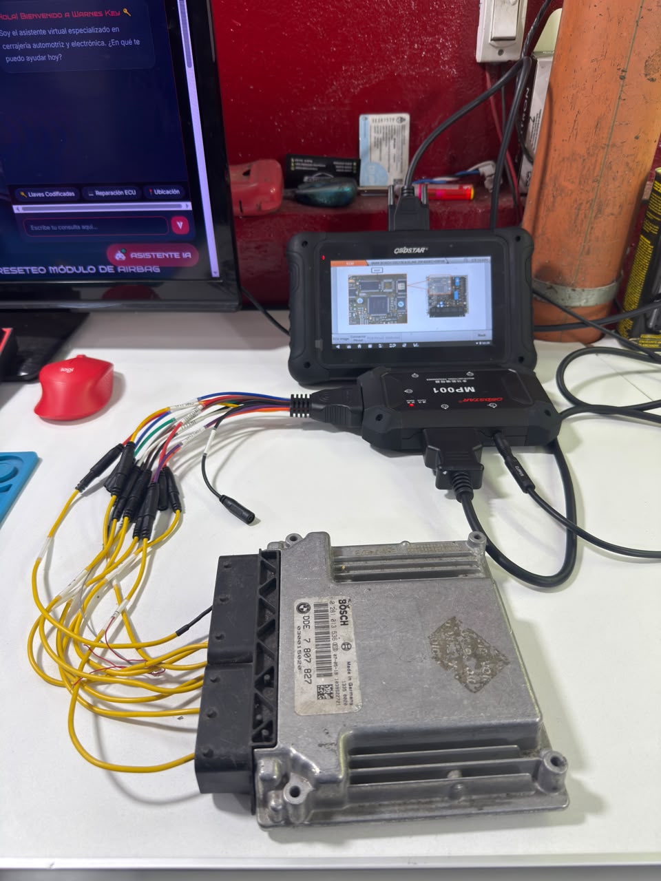 Programación, clonación y lectura de memoria de ECU en modo Bench sin abrir unidad en Warnes Key